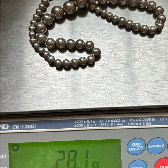 Tiffany & Co. Sterling Silver Graduated Bead Necklace - Picture 3 of 15